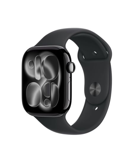 Apple Watch Series 11 42mm, Jet Black Aluminum Case with Sport Band Black