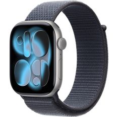 Apple Watch Series 11 42mm, Space Gray Aluminum Case with Sport Loop Anchor Blue