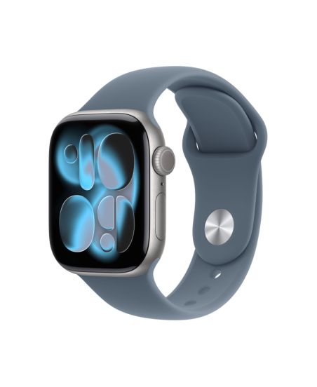 Apple Watch Series 11 42mm, Silver Aluminum Case with Sport Band Anchor Blue