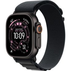 Apple Watch Ultra 3, Black Titanium Case with Black Alpine Loop (L)