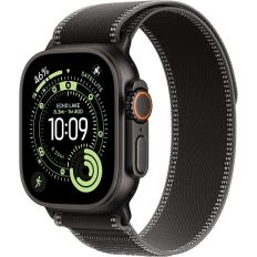 Apple Watch Ultra 3, Black Titanium Case with Black/Charcoal Trail Loop (M/L)