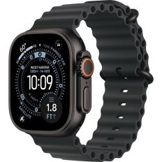 Apple Watch Ultra 3, Black Titanium Case with Black Ocean Band