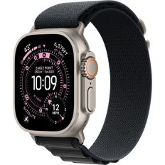 Apple Watch Ultra 3, Natural Titanium Case with Black Alpine Loop (L)