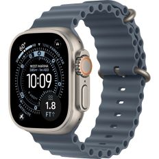 Apple Watch Ultra 3, Natural Titanium Case with Anchor Blue Ocean Band Apple Watch Ultra 3, Natural Titanium Case with Anchor Blue Ocean Band