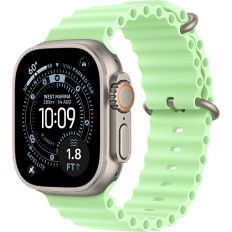 Apple Watch Ultra 3, Natural Titanium Case with Neon Green Ocean Band Apple Watch Ultra 3, Natural Titanium Case with Neon Green Ocean Band