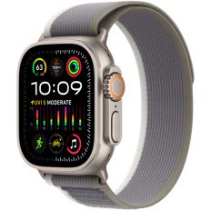 Apple Watch Ultra 2 GPS + Cellular, 49 мм, корпус из титана, ремешок Trail зеленого/серого цвета, размер M/L