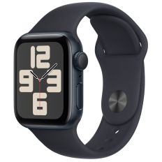 Apple Watch SE 2, 40 мм, корпус из алюминия цвета тёмная ночь, спортивный ремешок цвета тёмная ночь, GPS + Cellular, M/L