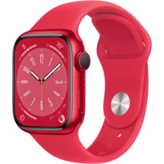 Apple Watch Series 8, 41 мм, корпус из алюминия цвета (PRODUCT)RED, спортивный ремешок цвета (PRODUCT)RED