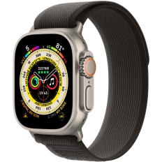Apple Watch Ultra GPS + Cellular, 49 мм, корпус из титана, ремешок Trail черного/серого цвета