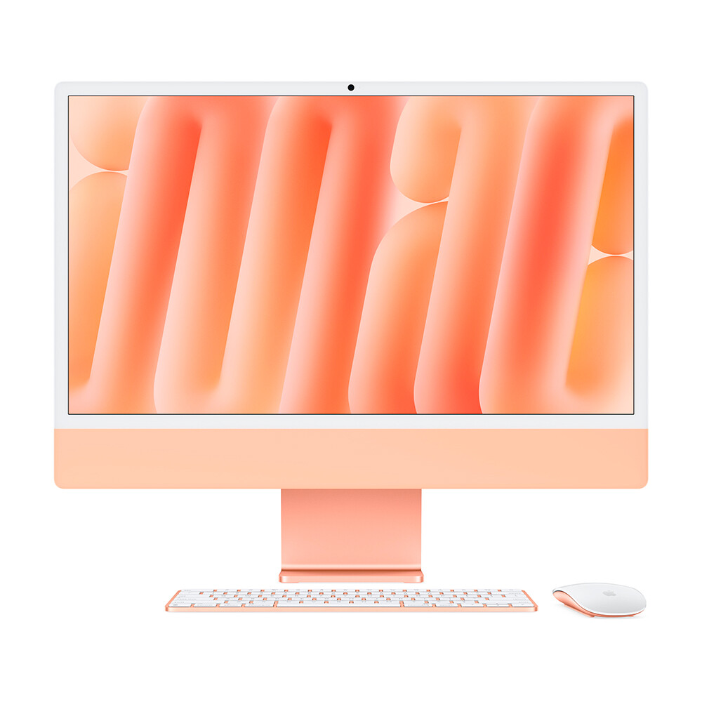 Apple iMac (M4, 8C CPU/8C GPU, 2024), 16 ГБ, 256 GB SSD, Orange (Оранжевый)