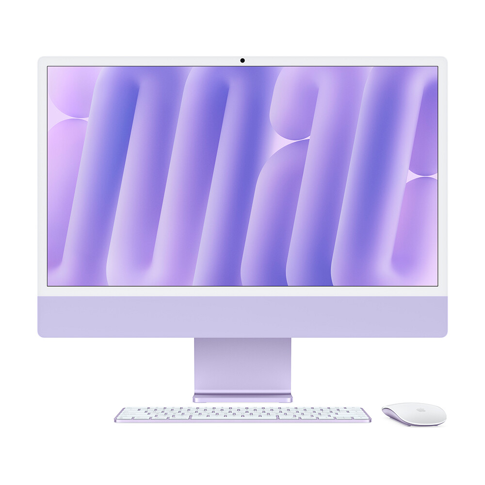 Apple iMac (M4, 8C CPU/8C GPU, 2024), 16 ГБ, 256 GB SSD, Purple (Фиолетовый)
