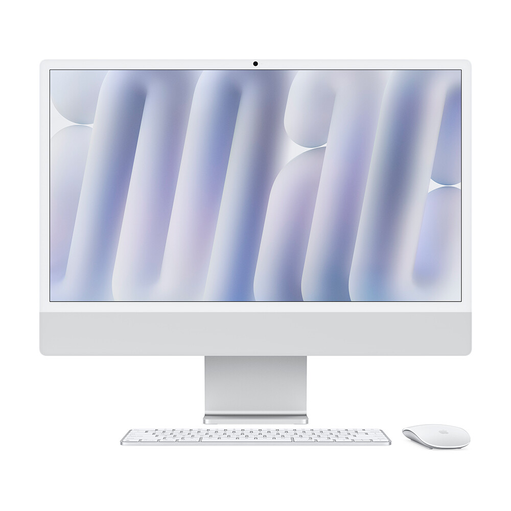 Apple iMac (M4, 8C CPU/8C GPU, 2024), 16 ГБ, 256 GB SSD, Silver (Серебристый)
