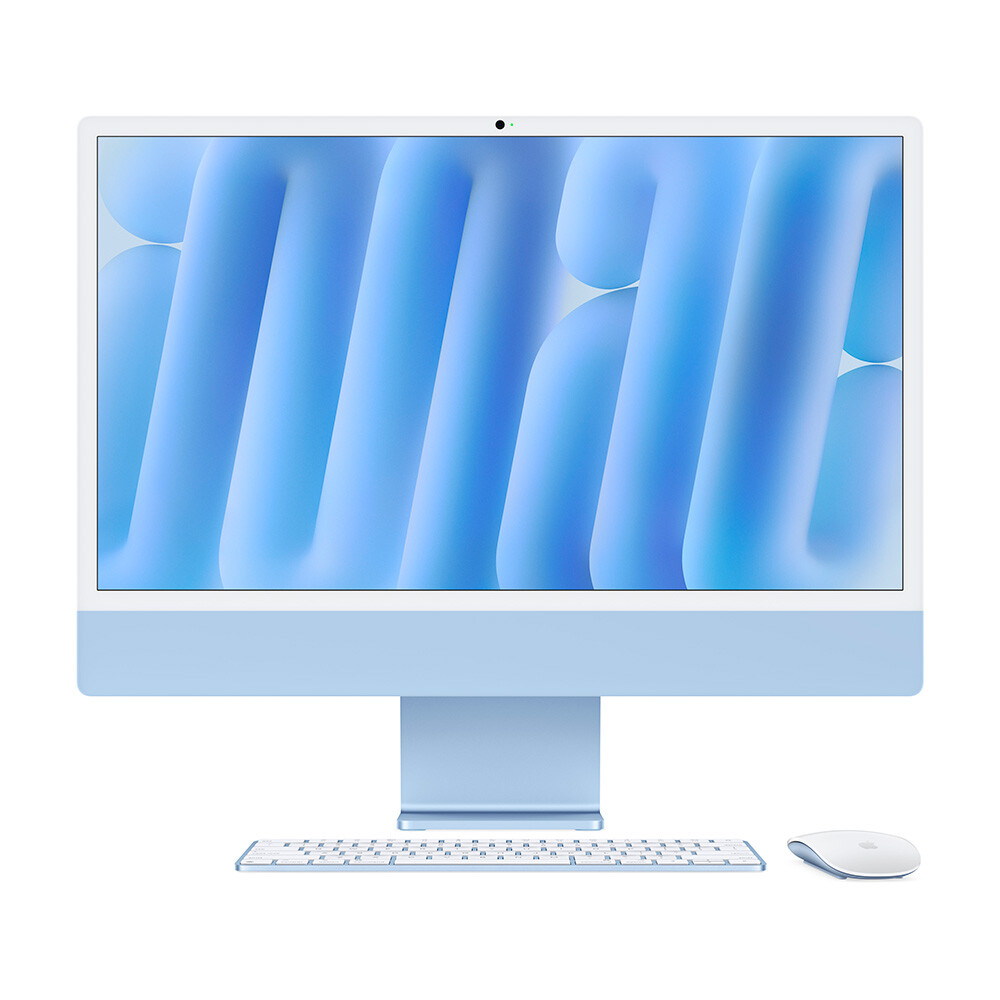 Apple iMac (M4, 8C CPU/8C GPU, 2024), 16 ГБ, 256 GB SSD, Blue (Голубой)
