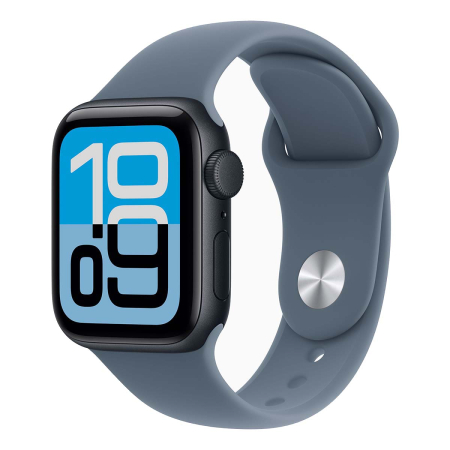 Apple Watch SE 3 40 mm, Midnight Aluminum Anchor blue Sport Band (M/L)